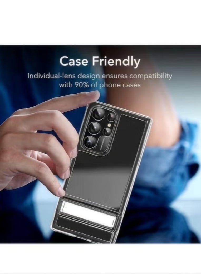 حامي عدسة كاميرا سامسونج جالاكسي S26 ألترا، HD مضاد للتوهج، متوافق مع الجرابات، إعادة إنتاج ألوان فائقة، زجاج مقسى فائق النحافة 9H، مقاوم للخدوش، حامي عدسة فردي سهل التركيب - Image 3